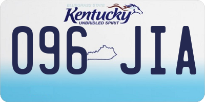 KY license plate 096JIA