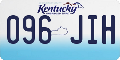 KY license plate 096JIH