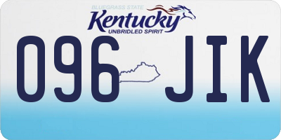 KY license plate 096JIK