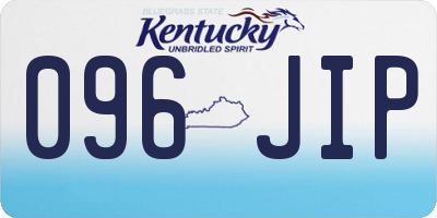 KY license plate 096JIP