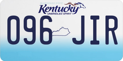 KY license plate 096JIR