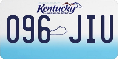 KY license plate 096JIU