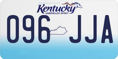 KY license plate 096JJA