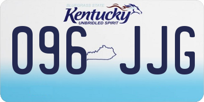 KY license plate 096JJG