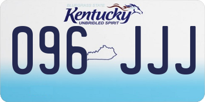 KY license plate 096JJJ