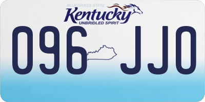 KY license plate 096JJO