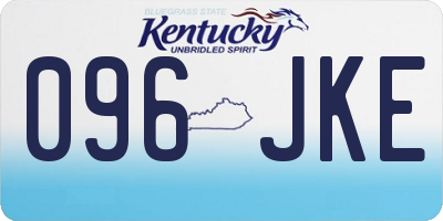 KY license plate 096JKE