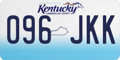 KY license plate 096JKK