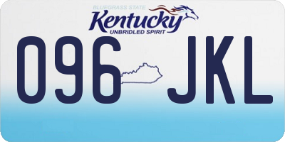 KY license plate 096JKL