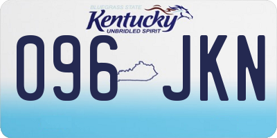 KY license plate 096JKN