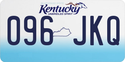 KY license plate 096JKQ