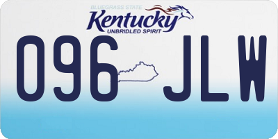 KY license plate 096JLW