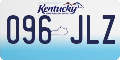KY license plate 096JLZ