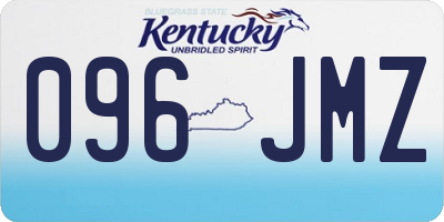 KY license plate 096JMZ