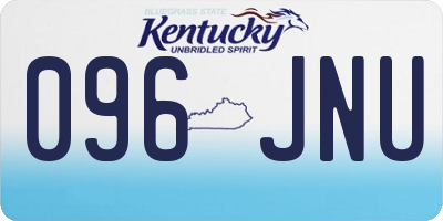 KY license plate 096JNU