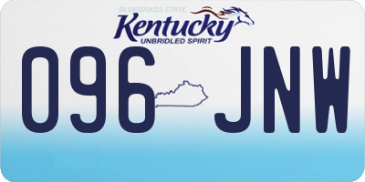 KY license plate 096JNW