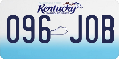 KY license plate 096JOB
