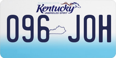 KY license plate 096JOH