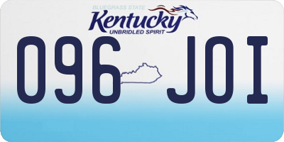KY license plate 096JOI