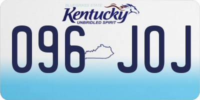 KY license plate 096JOJ