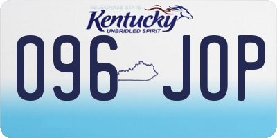 KY license plate 096JOP