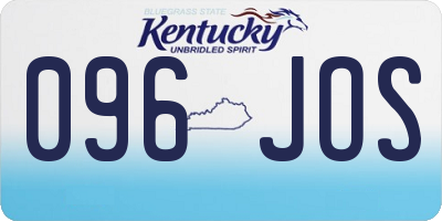 KY license plate 096JOS