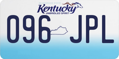 KY license plate 096JPL