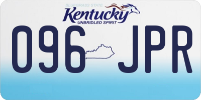 KY license plate 096JPR