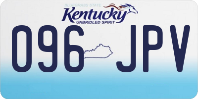 KY license plate 096JPV