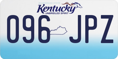 KY license plate 096JPZ