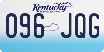 KY license plate 096JQG