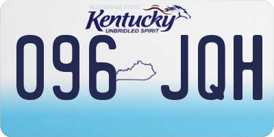 KY license plate 096JQH