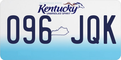 KY license plate 096JQK