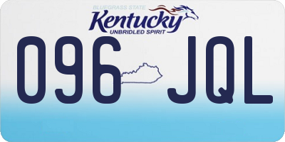 KY license plate 096JQL