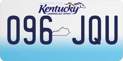 KY license plate 096JQU