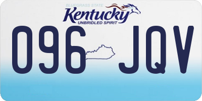 KY license plate 096JQV