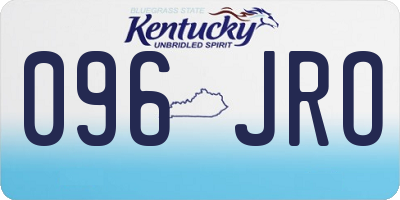 KY license plate 096JRO