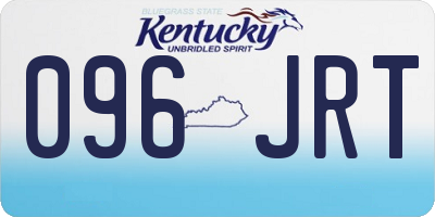 KY license plate 096JRT