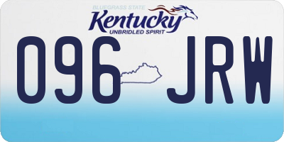KY license plate 096JRW
