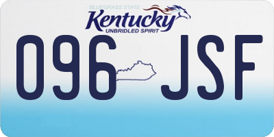 KY license plate 096JSF