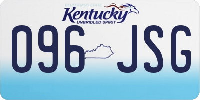 KY license plate 096JSG