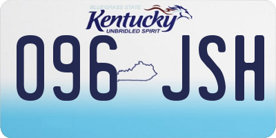 KY license plate 096JSH