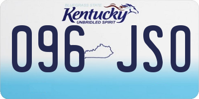 KY license plate 096JSO