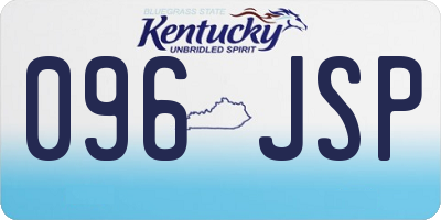 KY license plate 096JSP
