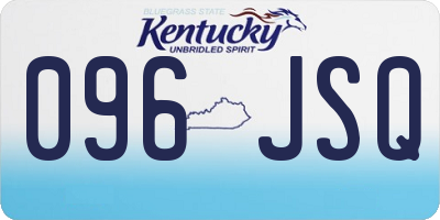 KY license plate 096JSQ