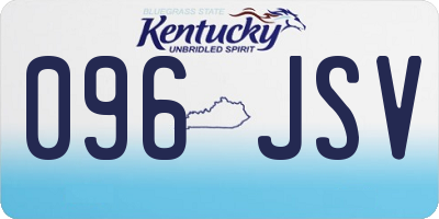 KY license plate 096JSV