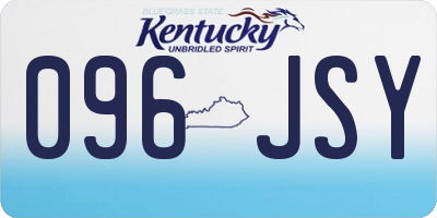 KY license plate 096JSY