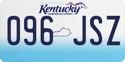 KY license plate 096JSZ