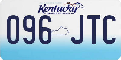 KY license plate 096JTC