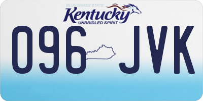 KY license plate 096JVK